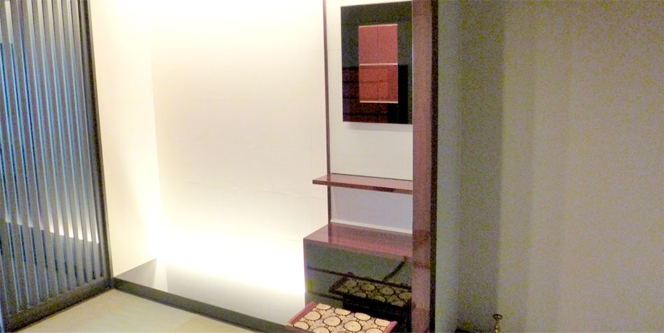 伝統的な和室を現代風にアレンジして「和モダン」に。仏壇を壁に埋め込むことも可能